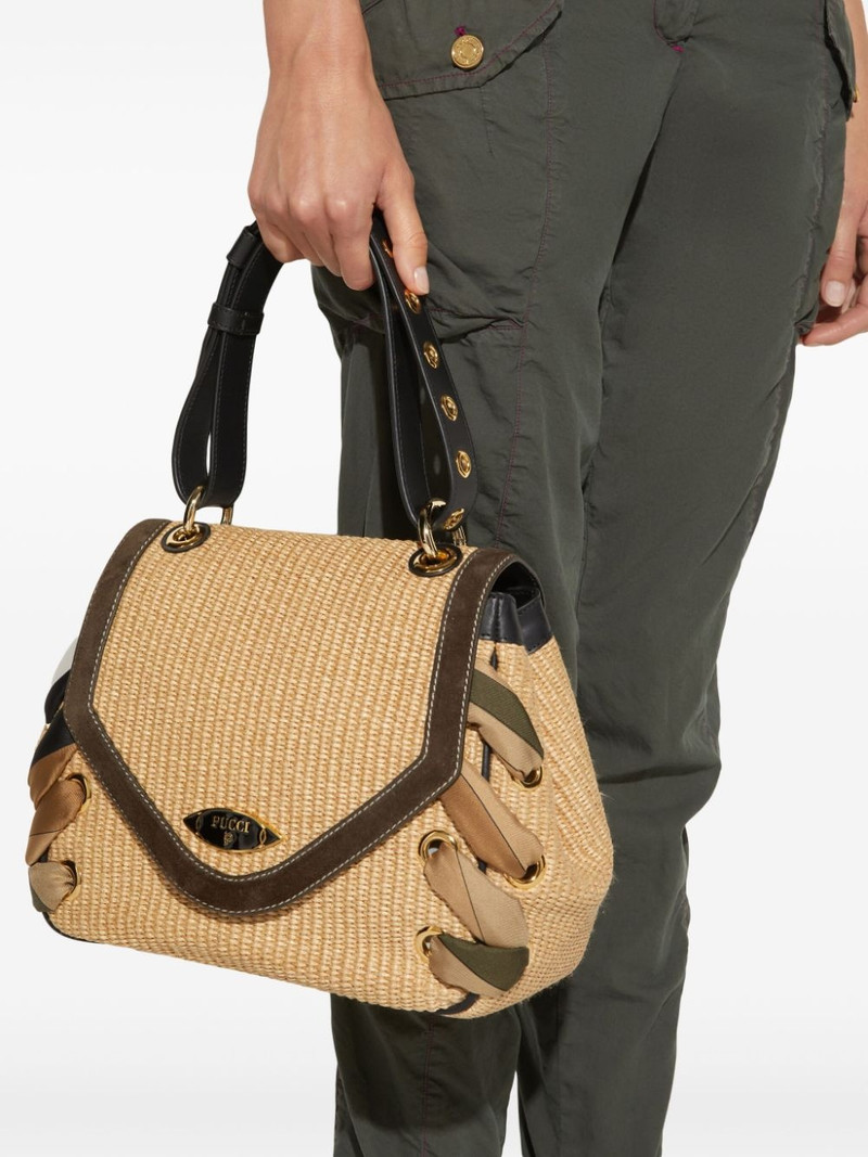 PUCCI Tressage woven tote bag outlook