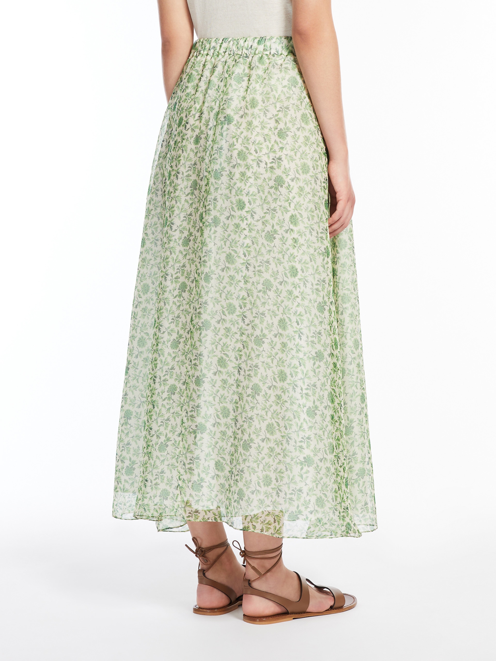 MARCA Silk organza flared skirt - 4