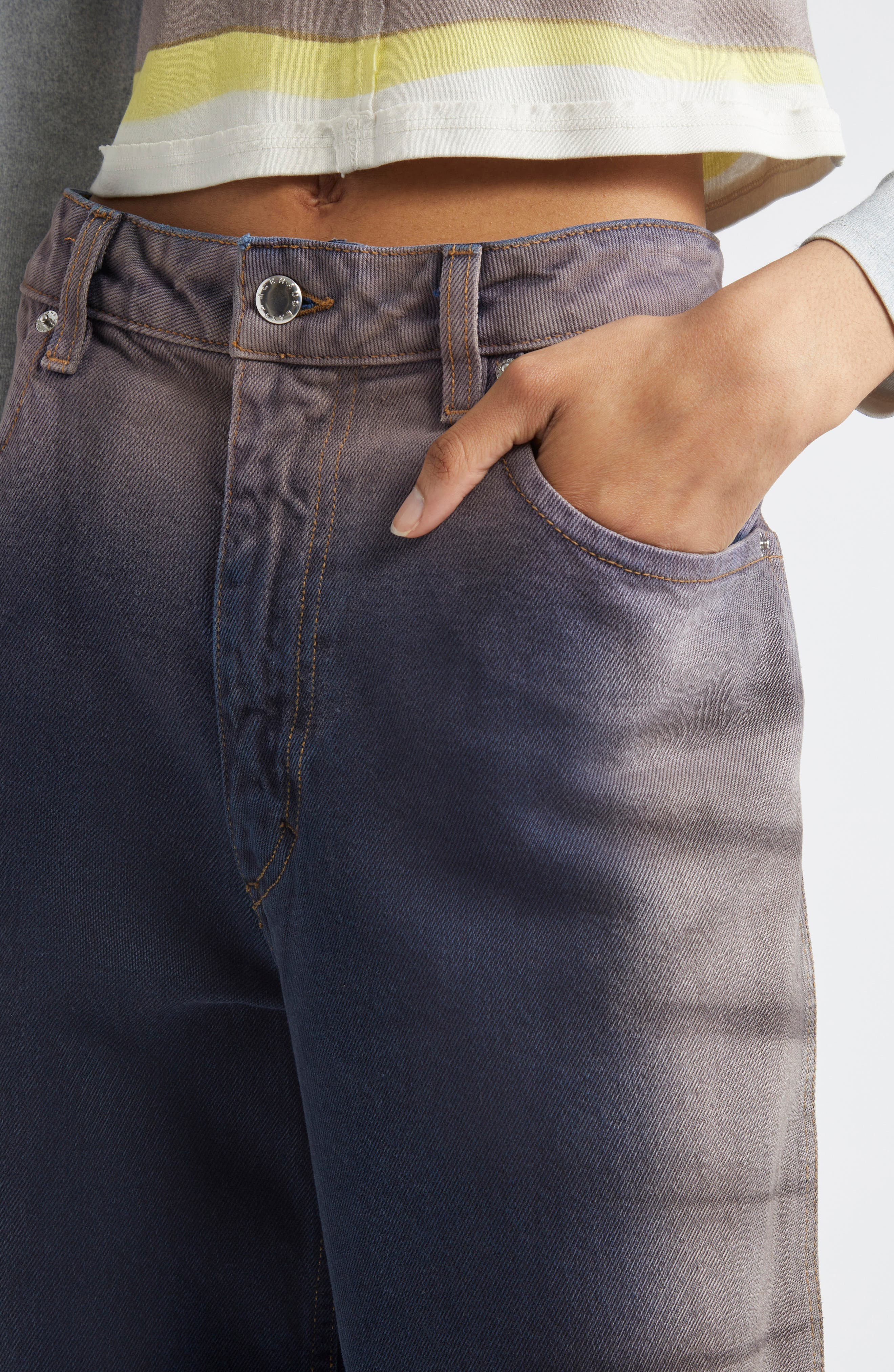 Eckhaus Latta Gender Inclusive Wide Leg Jeans in Wrinkle at Nordstrom - 6