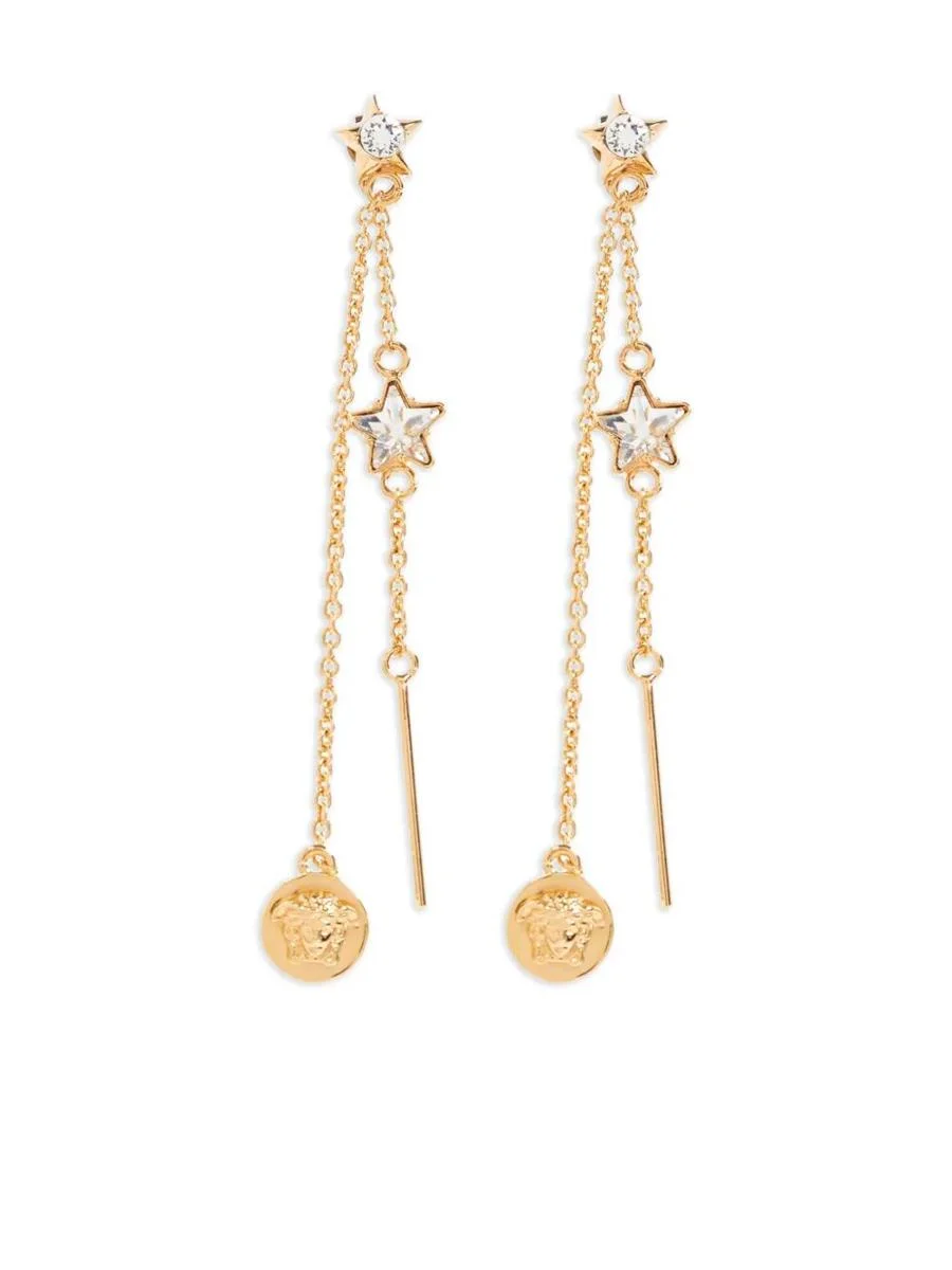 Versace Earrings Metal Rhinestones Accessories - 1