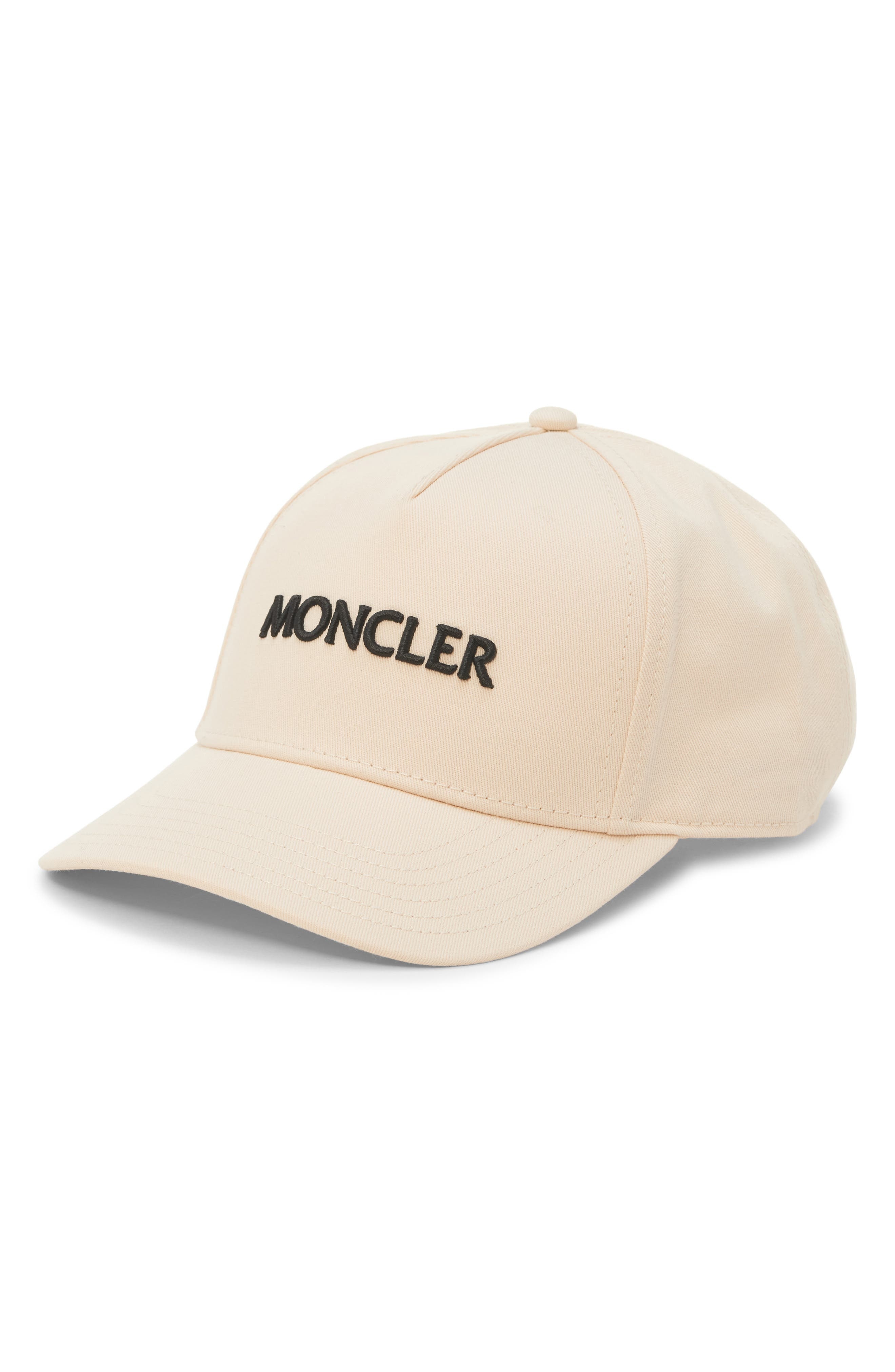 Moncler Embroidered Logo Adjustable Baseball Cap in Antique White at Nordstrom - 1