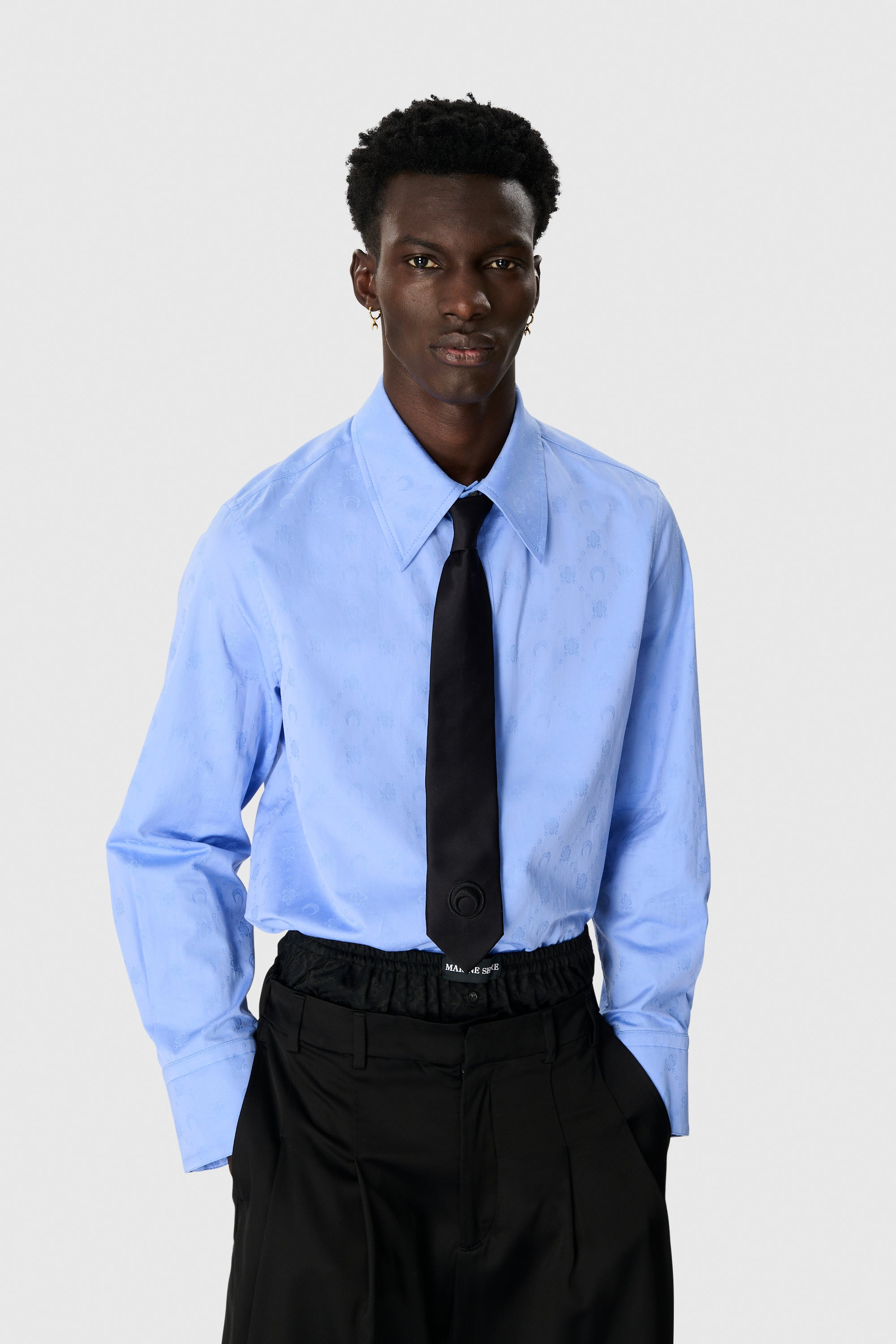 Moonogram Jacquard Poplin LS Shirt - 4