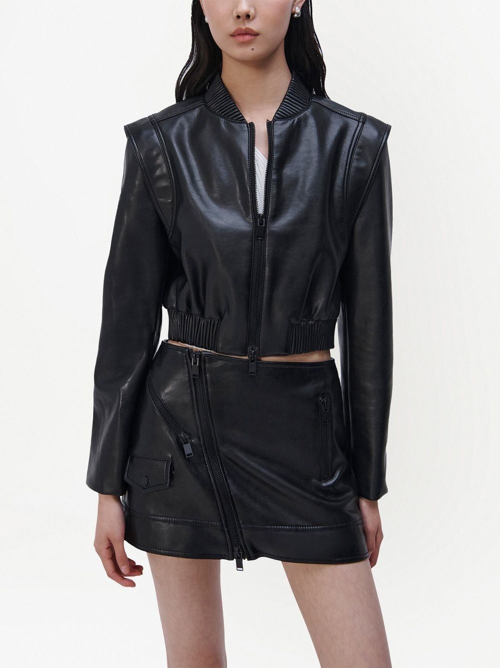 Doreen cropped leather jacket - 5