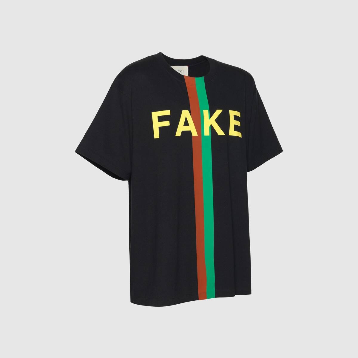 'Fake/Not' print oversize T-shirt - 12