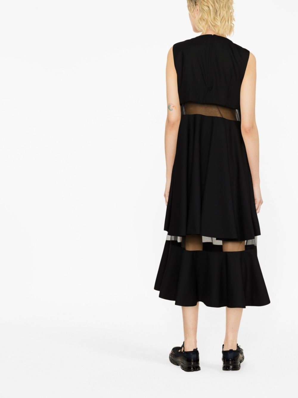 sleeveless wool mid dress - 3