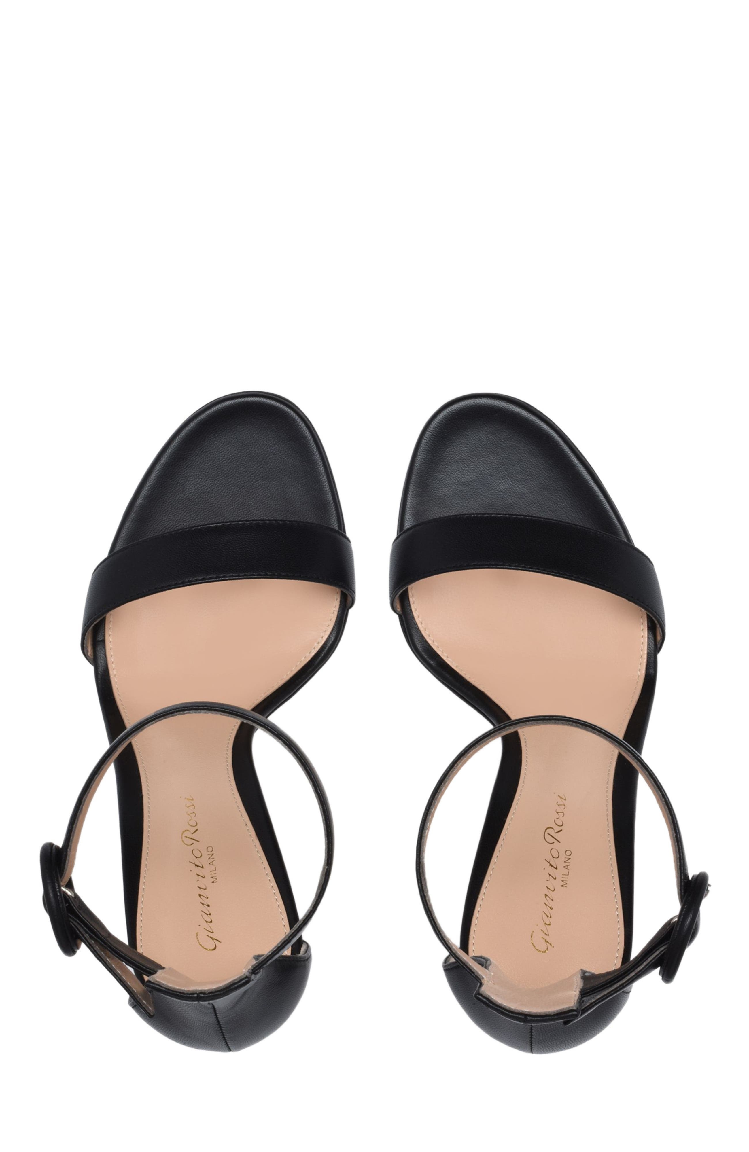 Gianvito Rossi Portofino 105 Sandals in Black Leather at Nordstrom - 3