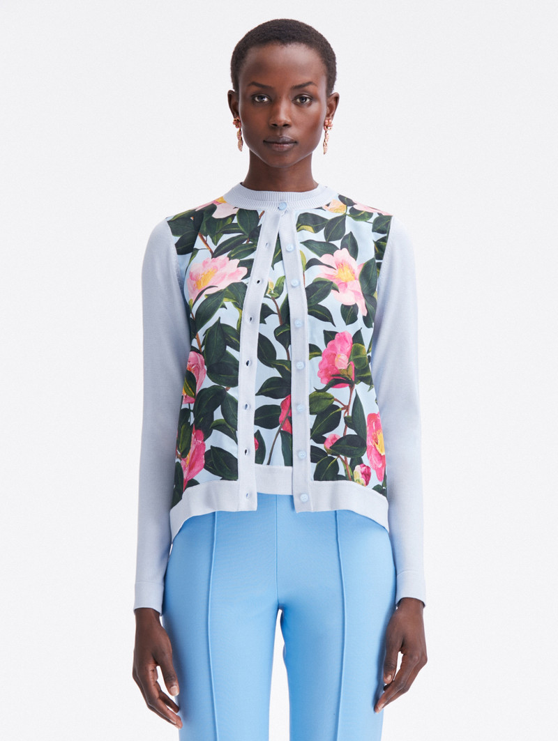 CAMELLIA PRINTED INSET CARDIGAN 1