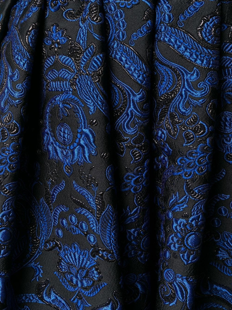 pleated floral embroidered skirt 5