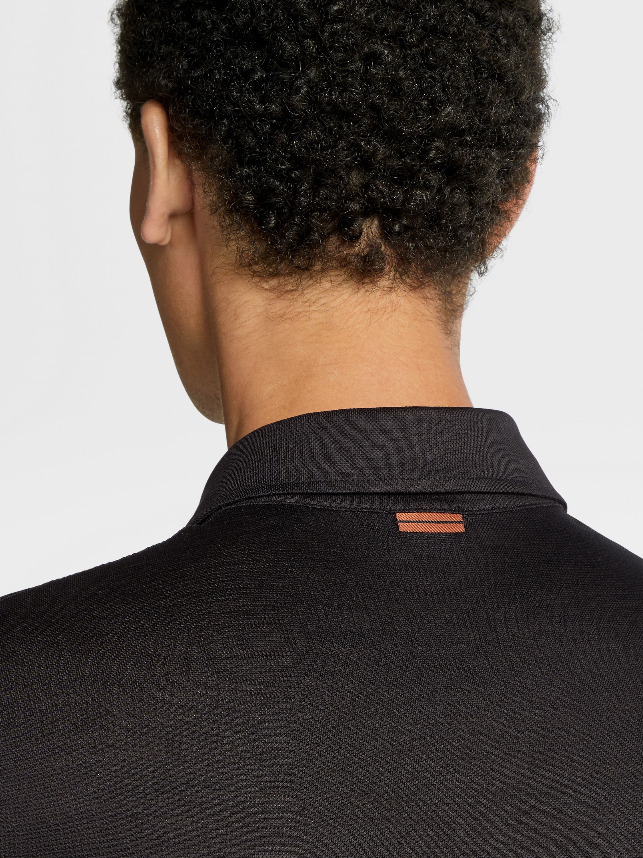 BLACK HIGH PERFORMANCE™ WOOL POLO SHIRT - 4