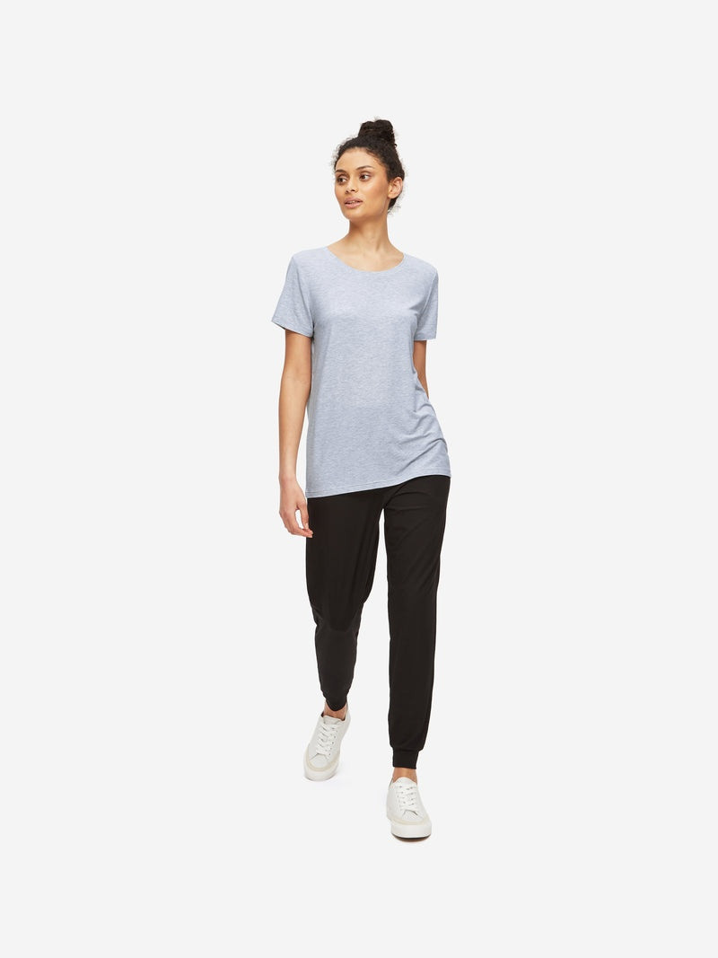Derek Rose Women's T-Shirt Ethan Micro Modal Stretch Blue outlook