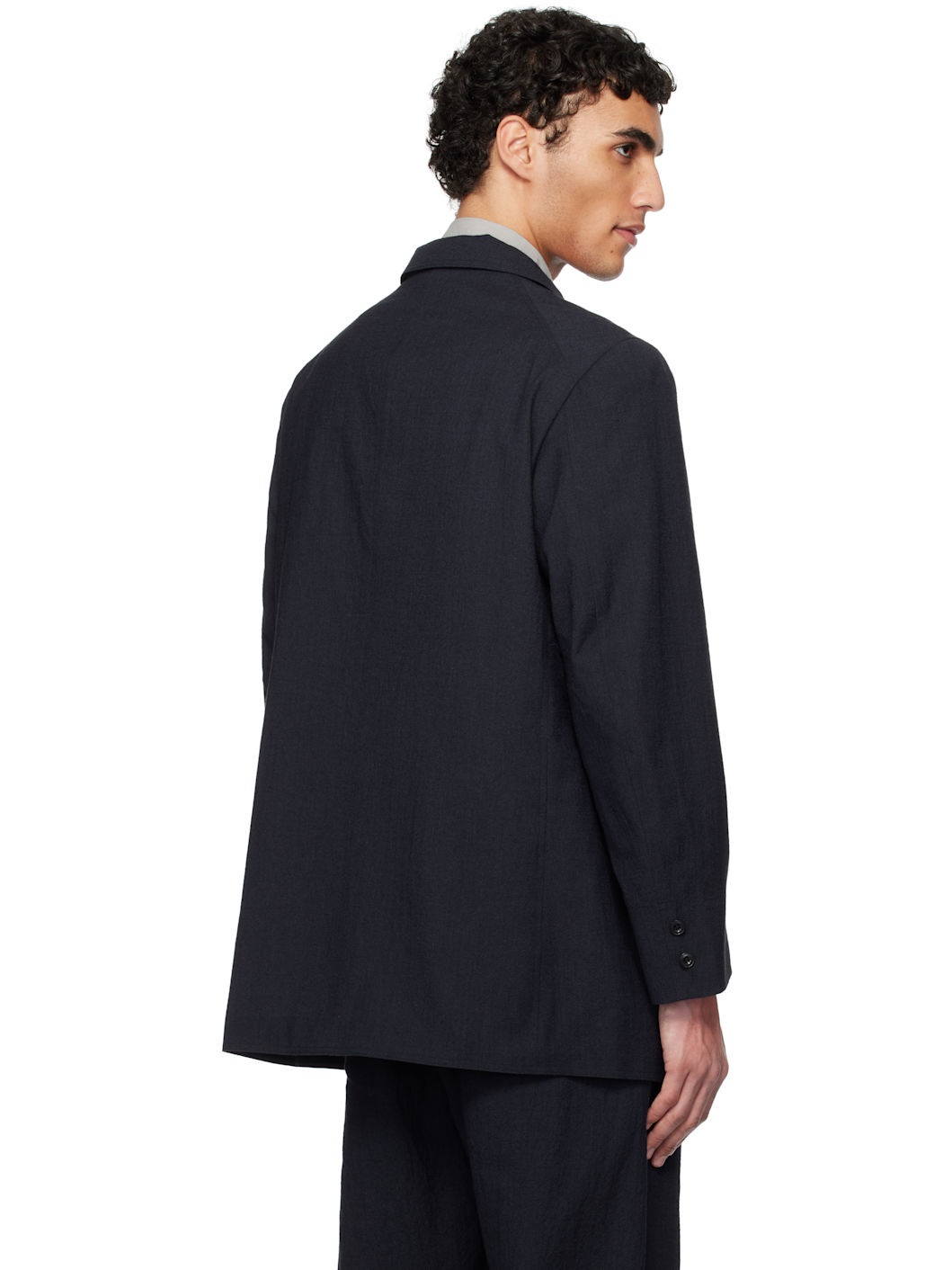 Navy Sack Blazer - 3