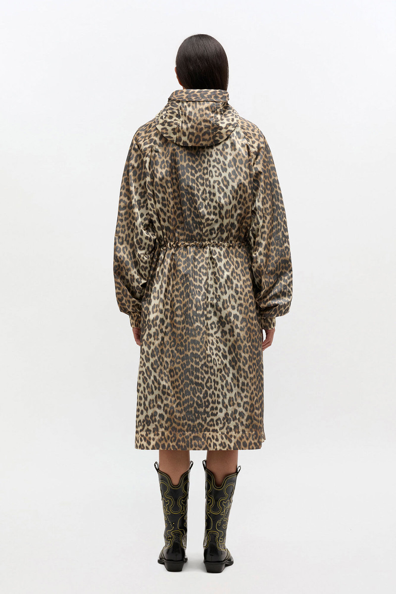 LEOPARD NYLON PARKA COAT 3