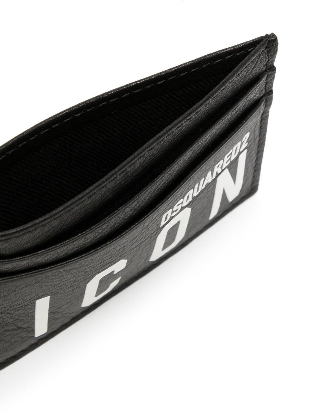 Icon logo-print leather card holder - 3