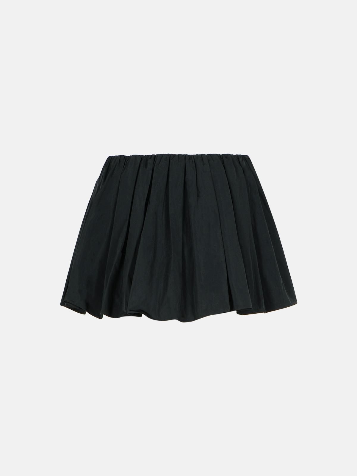 BLACK POLYESTER SHORTS SKIRT - 3