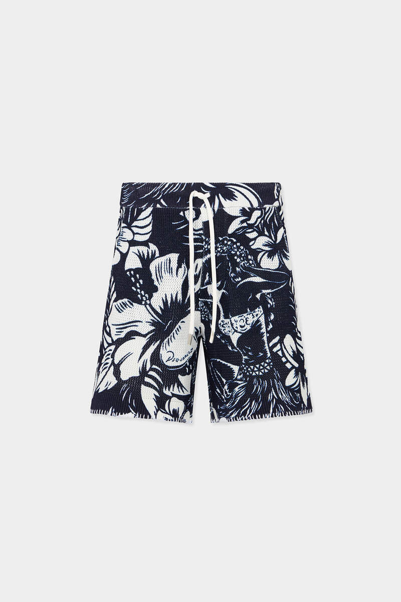 DANCING FLOWERS KNIT SHORTS 1