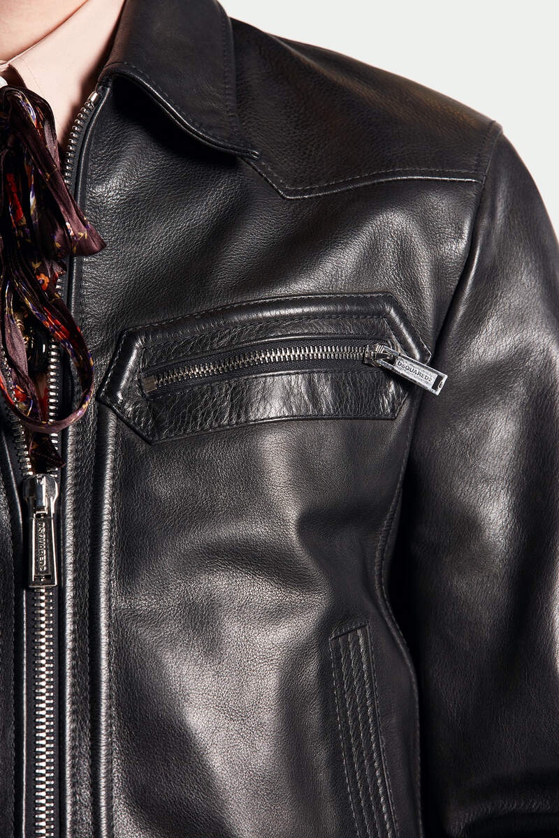 VINTAGE LEATHER JACKET - 4