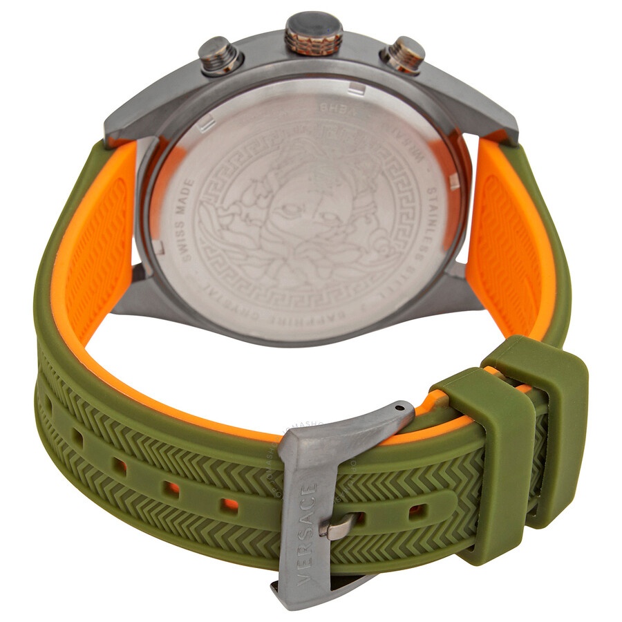 Versace V-Chrono Quartz Green Dial Men's Watch VEHB00319 - 3