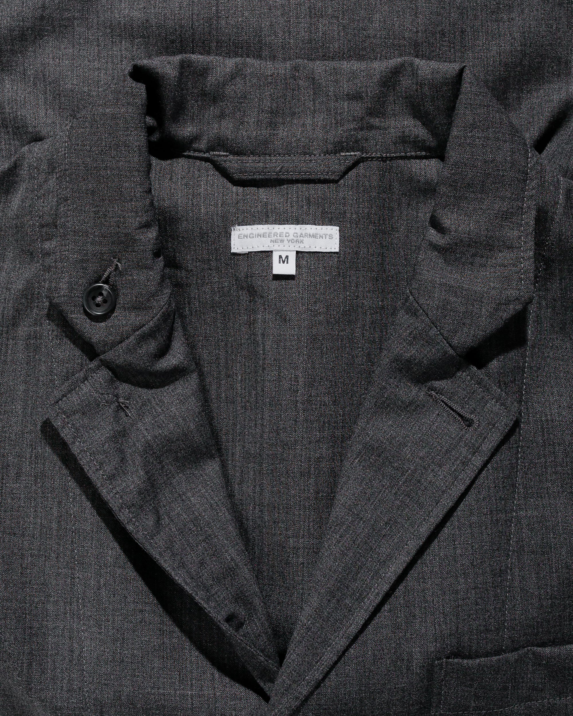 Loiter Jacket Charcoal Tropical Wool - 5
