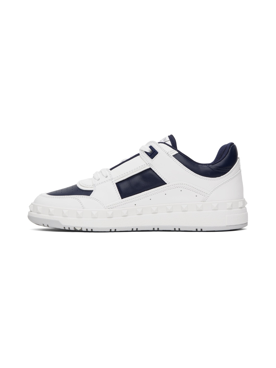 White & Navy Freedots Sneakers - 3