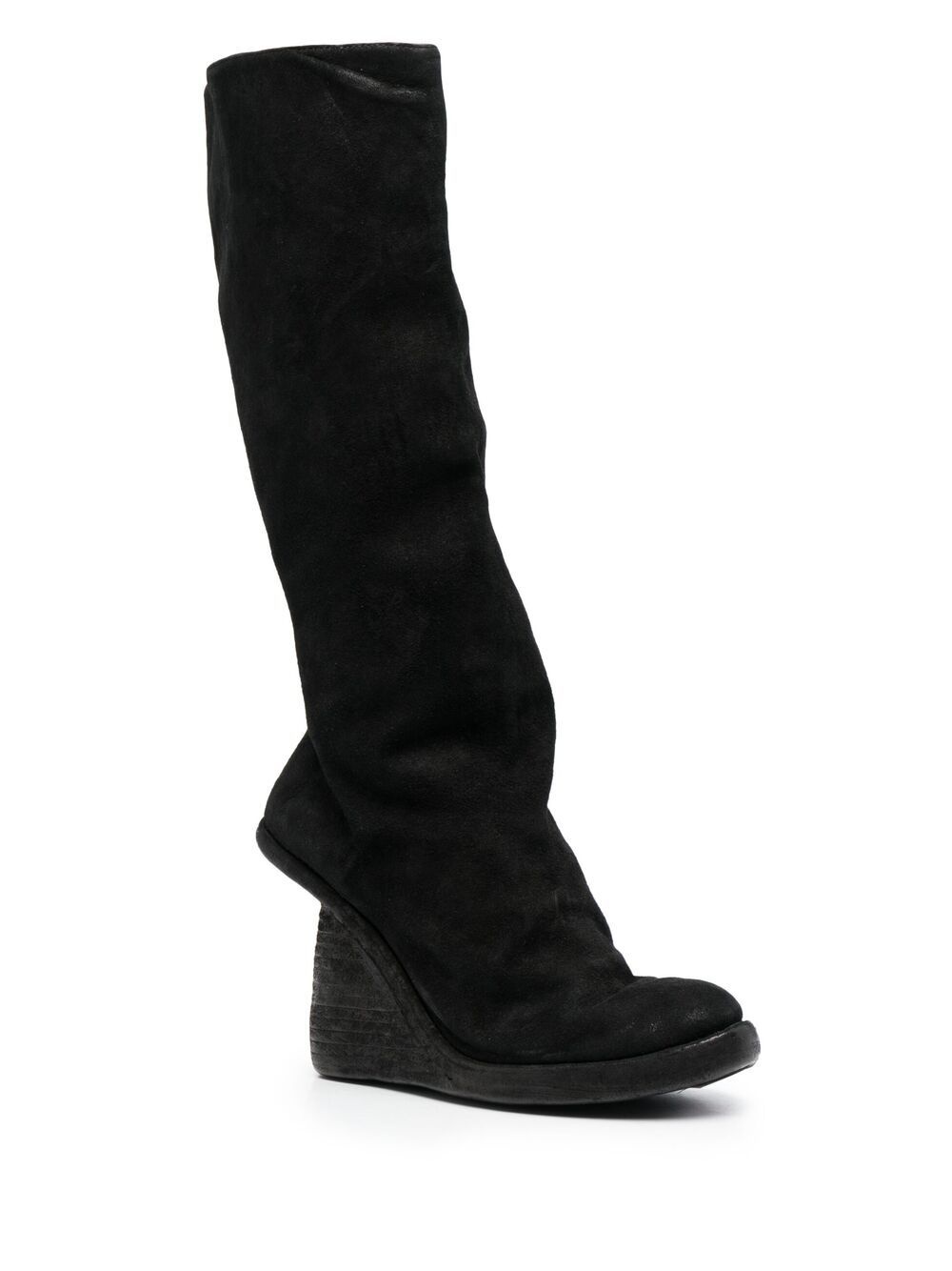 asymmetric-heel knee boots - 2