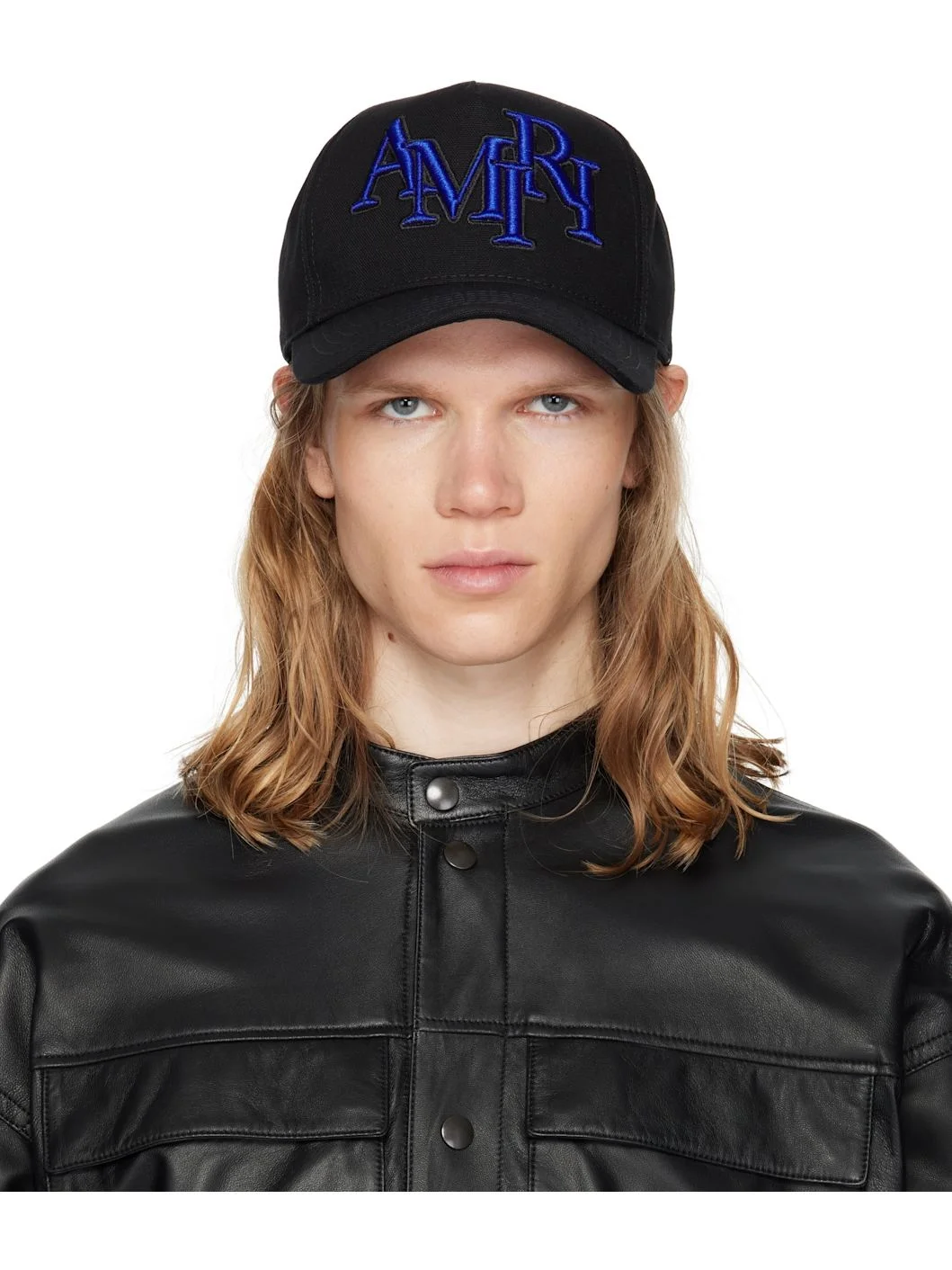 Black Staggered 'AMIRI' Canvas Cap - 1