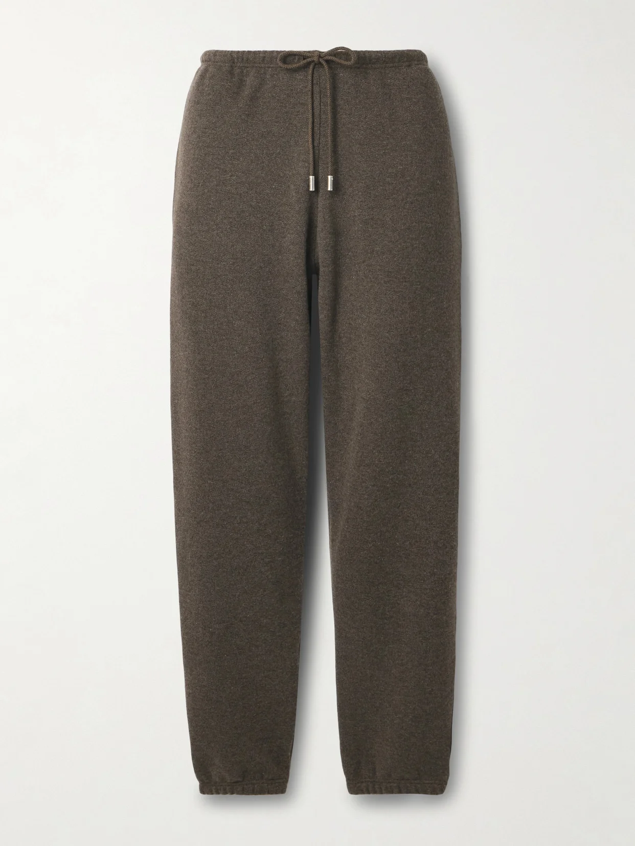 Teo Mélange Cashmere And Cotton-blend Tapered Track Pants - 1