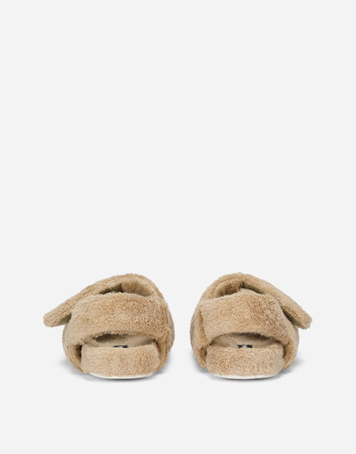 Dolce & Gabbana Terrycloth sandals with logo tag outlook