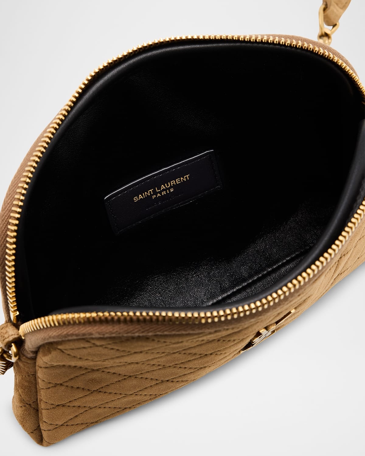 Gaby Mini YSL Crossbody Bag in Quilted Suede - 4