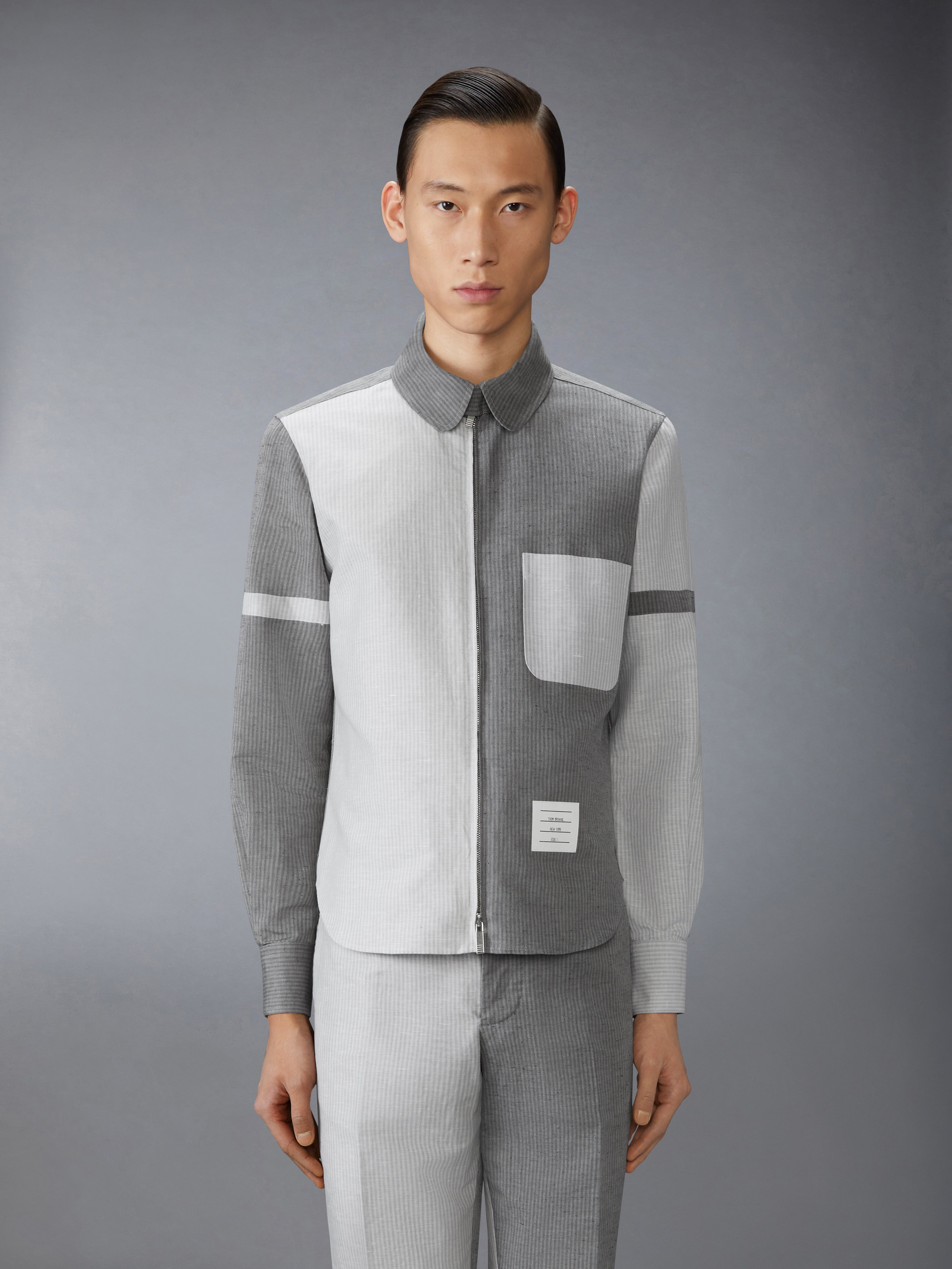 TONAL UNIVERSITY STRIPE FUNMIX ARMBAND SHIRT - 2