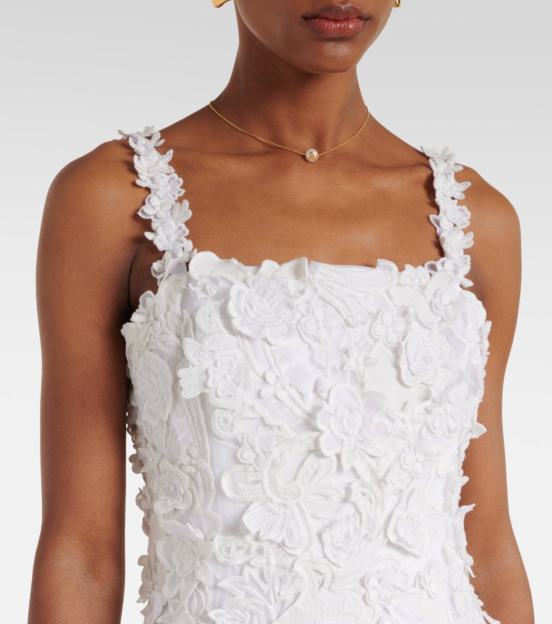 Guipure lace midi dress - 4