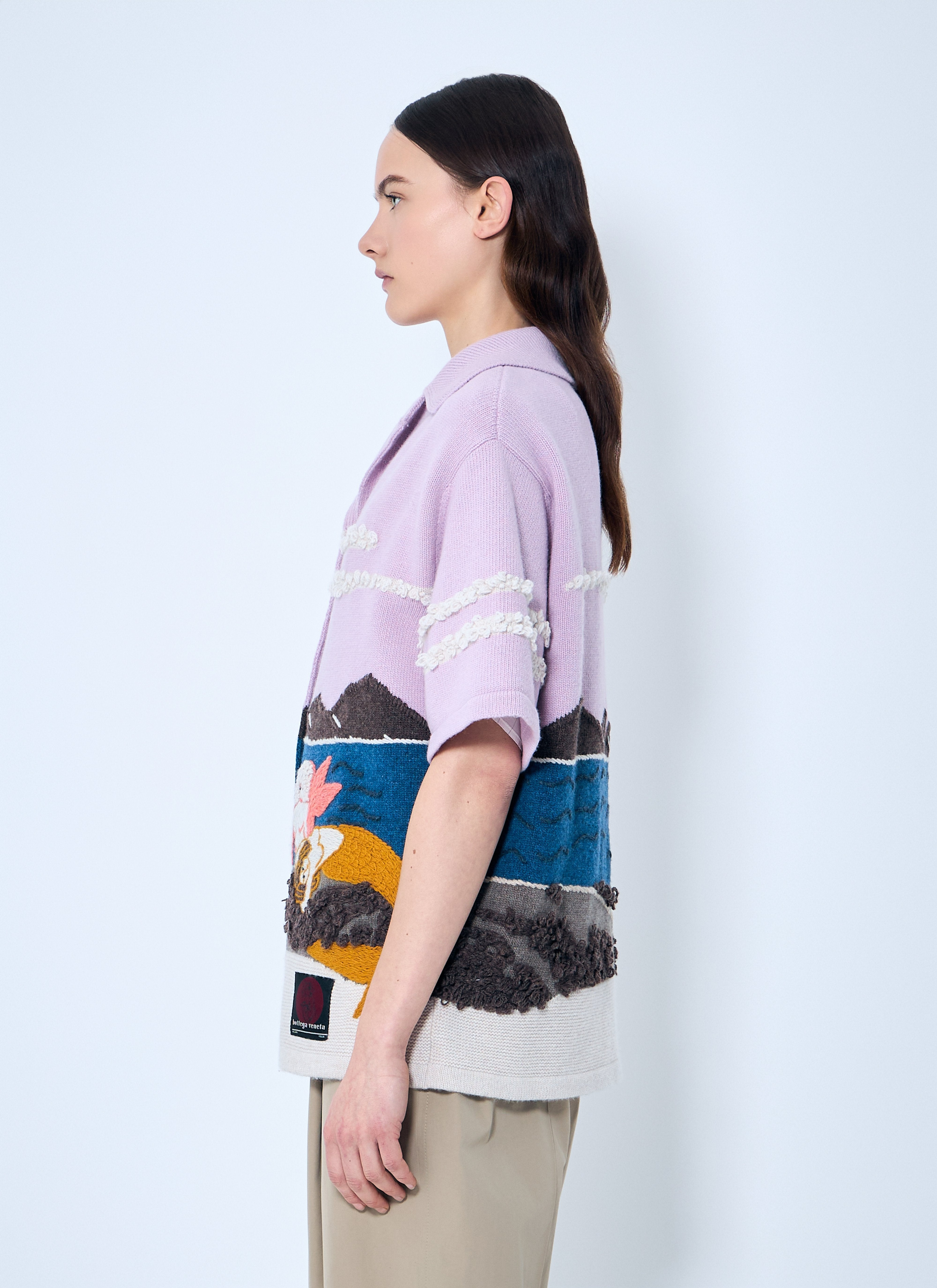 Bottega Veneta Women Intarsia Knit Shirt - 3