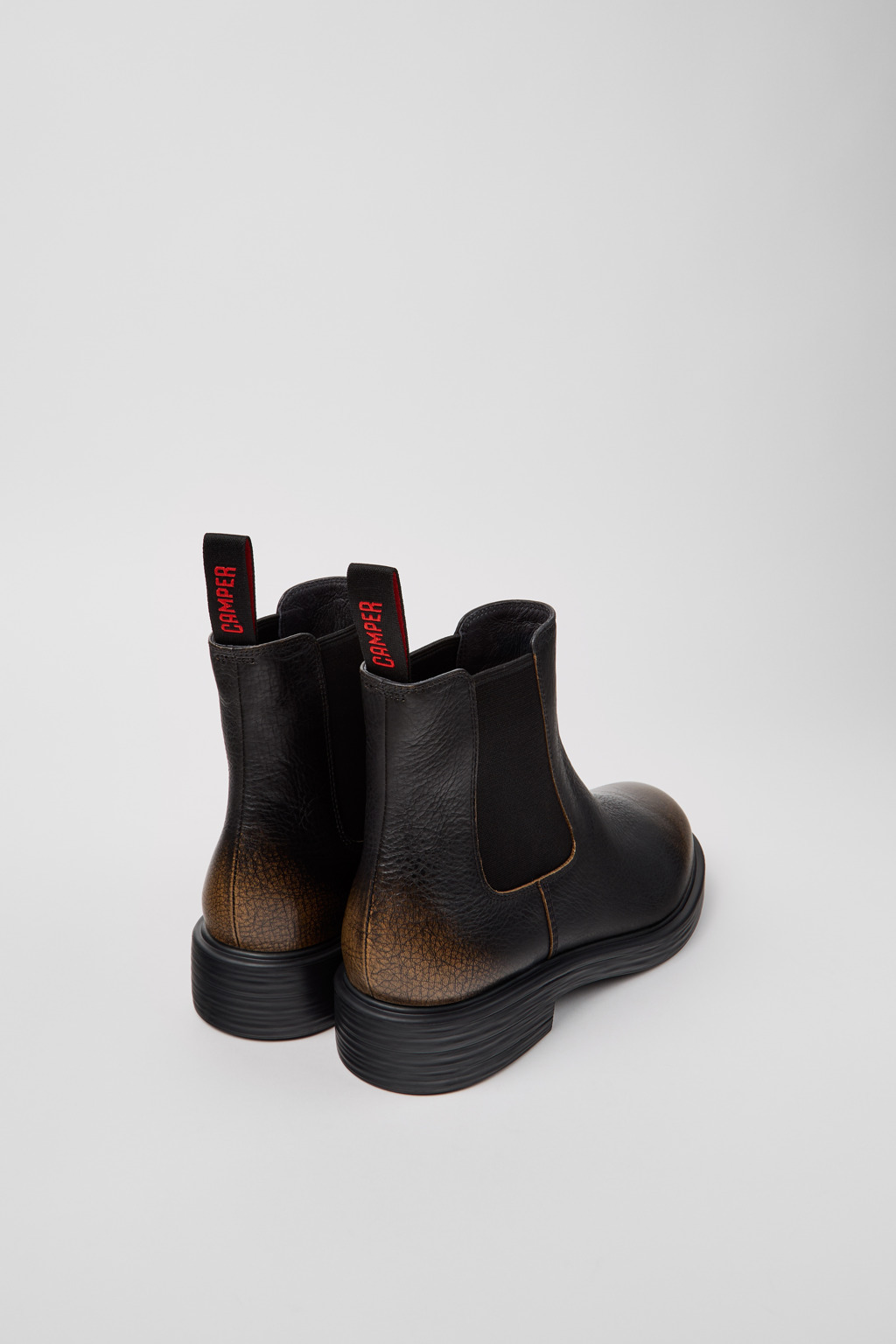 Black Leather Ankle Boots for Men. - 4