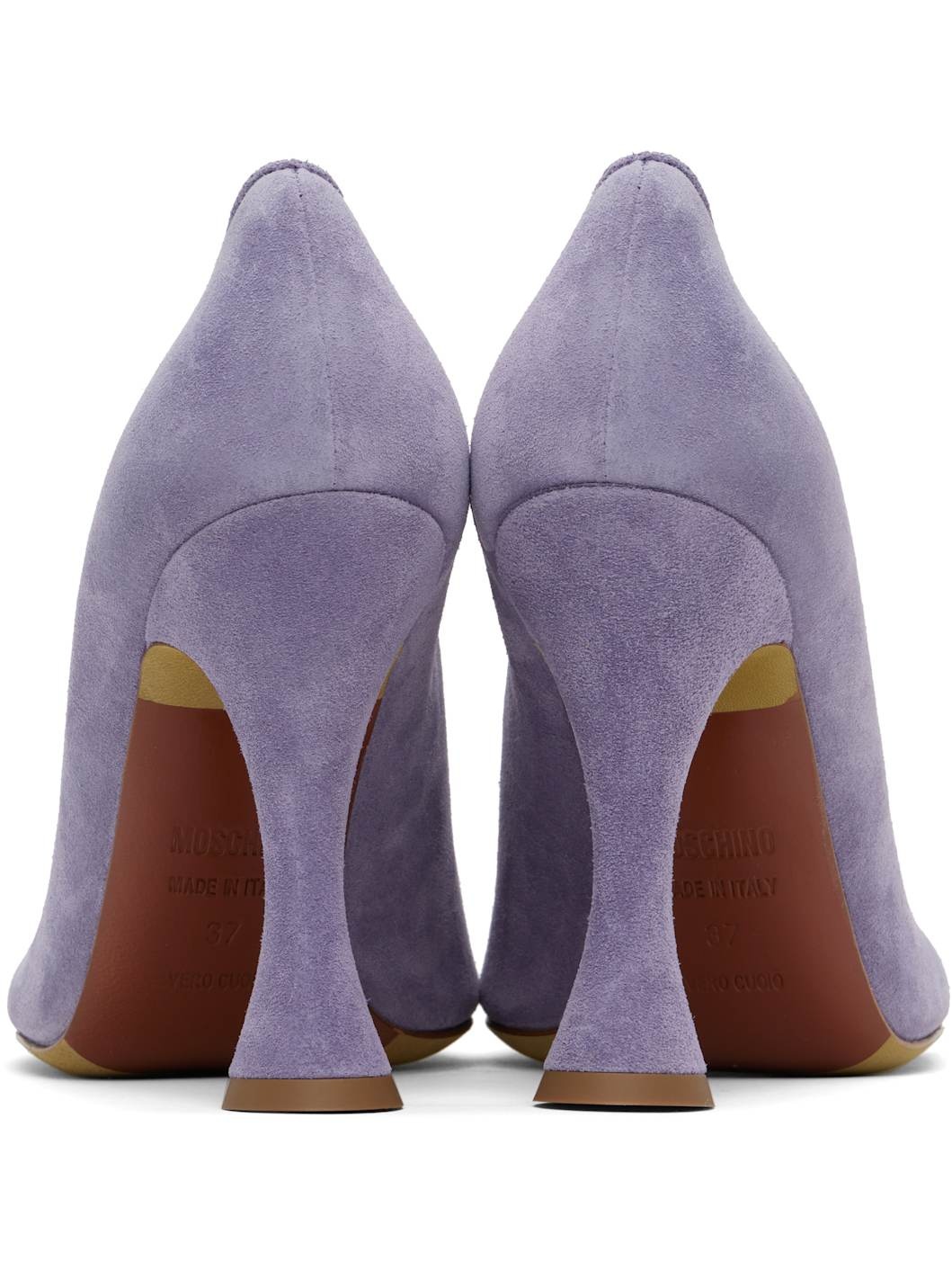 Purple Duck Suede Heels - 2