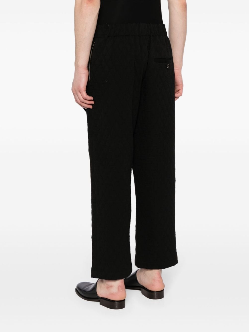 quilted cropped trousers - 4