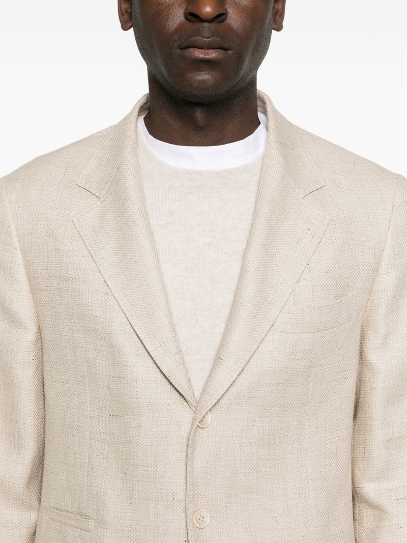 buttoned flap-pocket blazer 5
