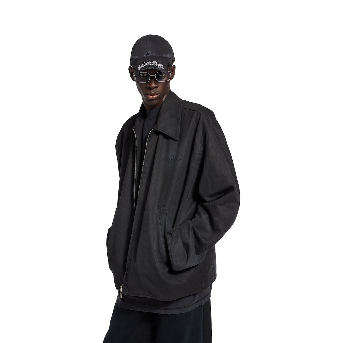 Men's Zip-up Jacket in Black - 5