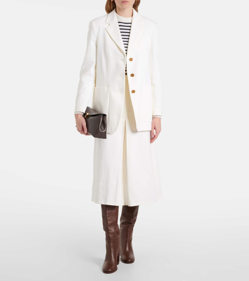 Max Mara Renoir pleated cotton midi skirt outlook