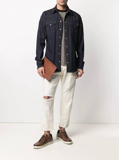 Dolce & Gabbana contrast-stitching denim shirt outlook