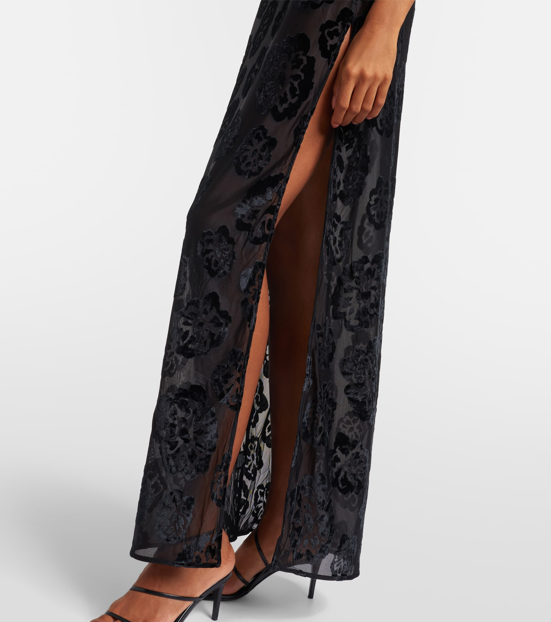 Vittoria embroidered sheer maxi dress - 5