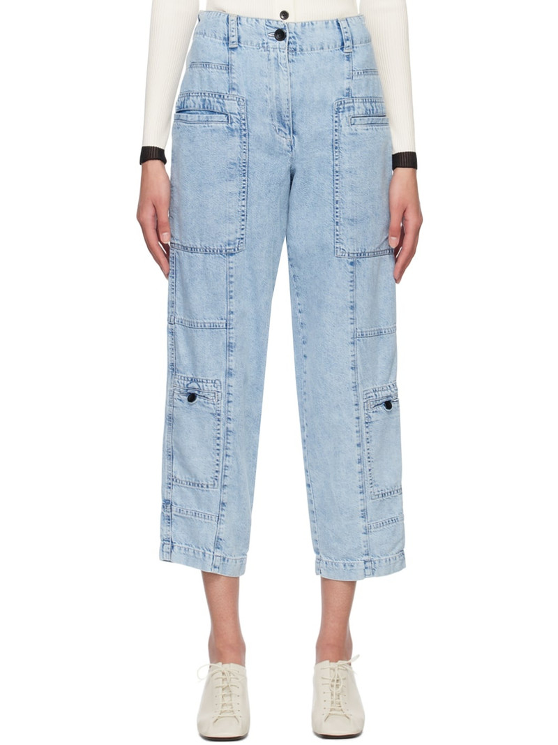 Blue Proenza Schouler White Label Straight-Leg Trousers 1