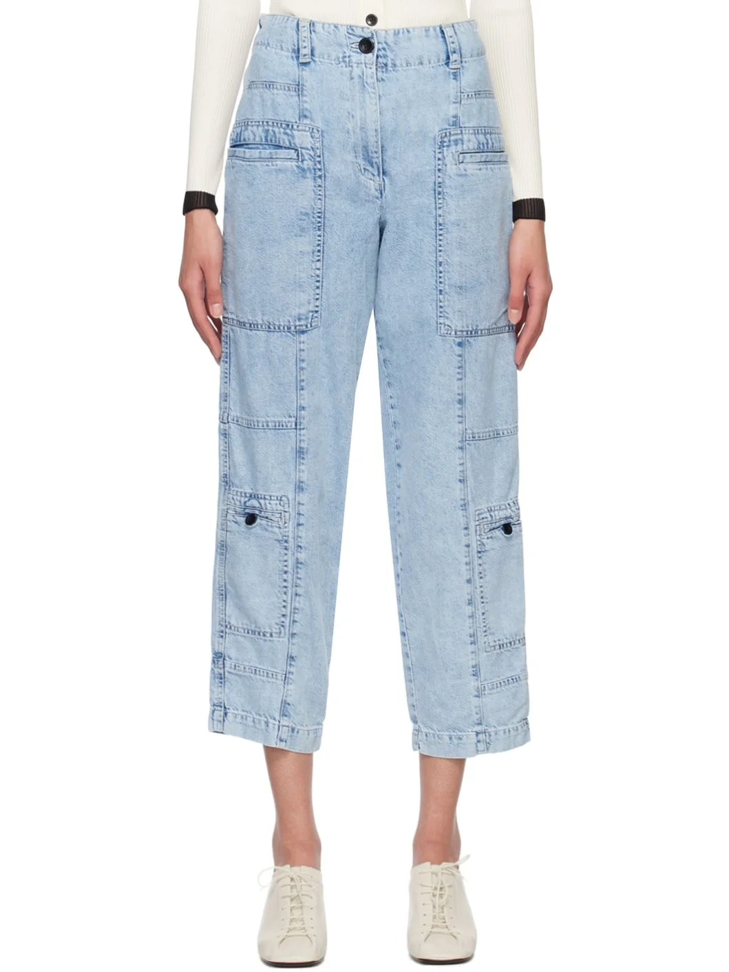 Blue Proenza Schouler White Label Straight-Leg Trousers - 1