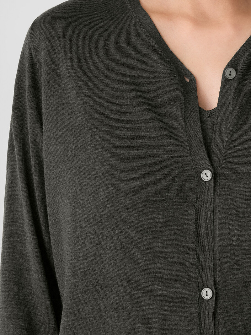Superfine Merino Cardigan in Regenerative Wool 5