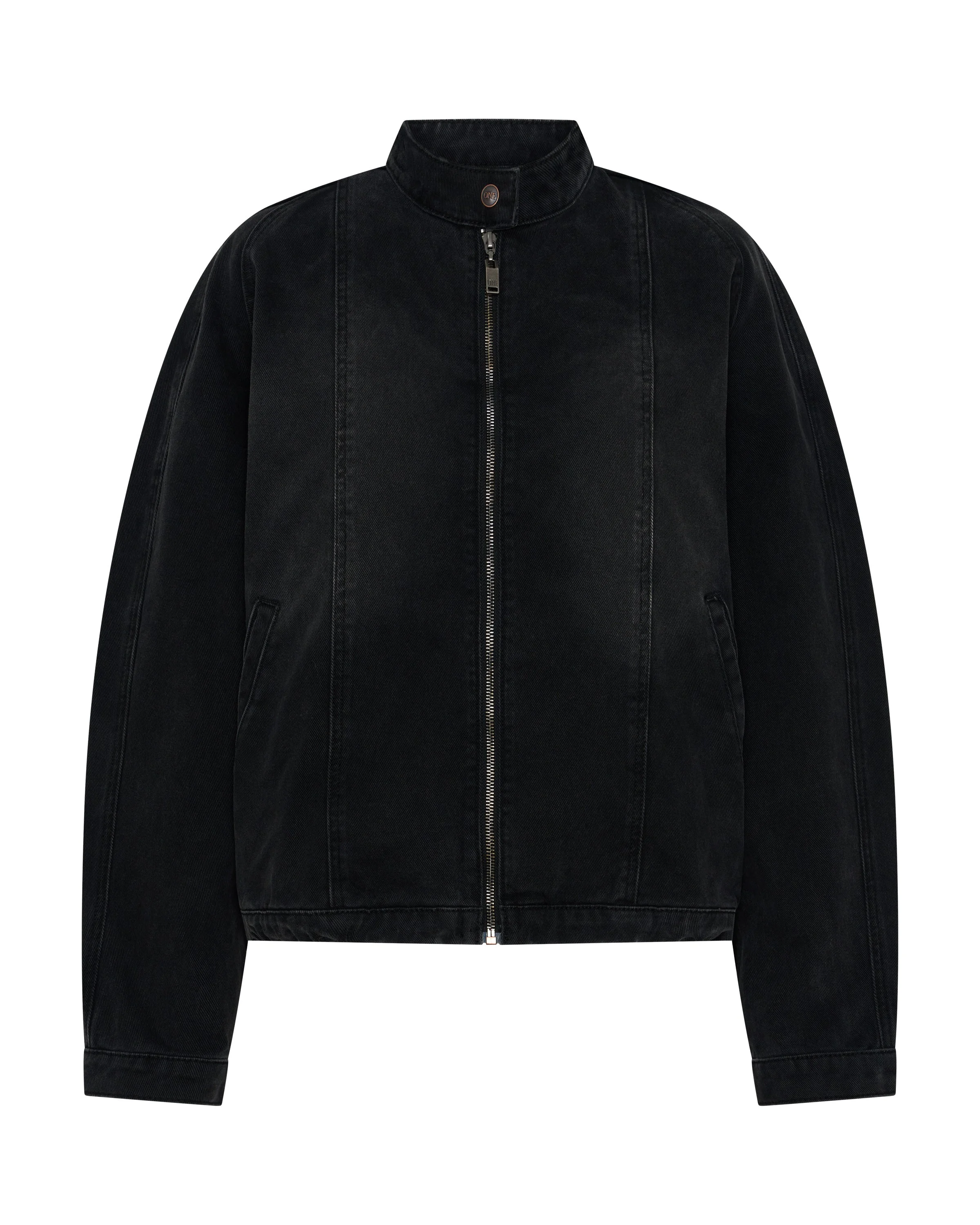 Harley Denim Bomber Jacket - Smokey Black - 1