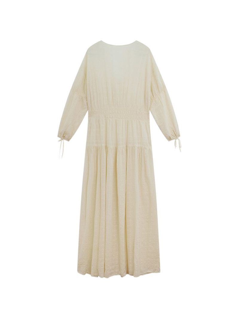 Aspesi tiered shirred midi dress outlook