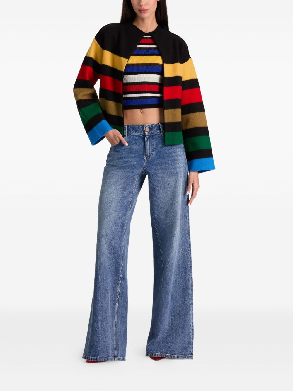 Pearson striped collared sweater jacket - 2