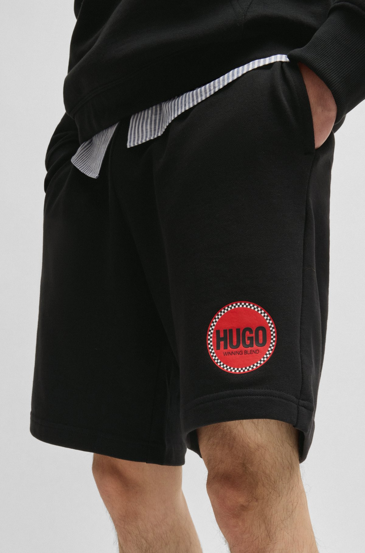 COTTON-TERRY RELAXED-FIT SHORTS WITH LOGO PRINT - 3