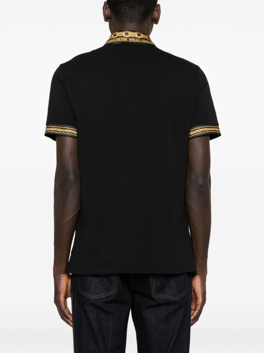 contrasting-trim piquÃ© polo shirt - 4