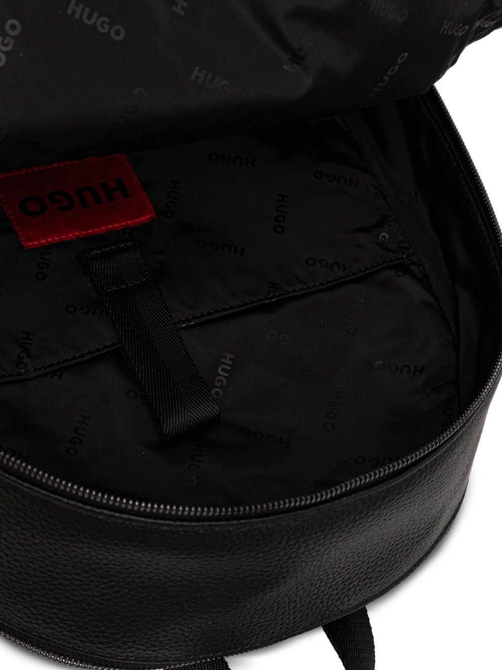 logo-plaque leather-effect backpack - 4