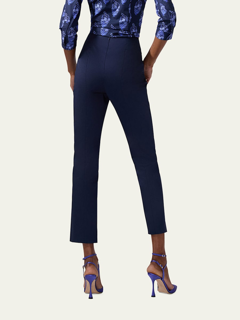 CAROLINA HERRERA Mid-Rise Slim-Leg Ankle Pants outlook
