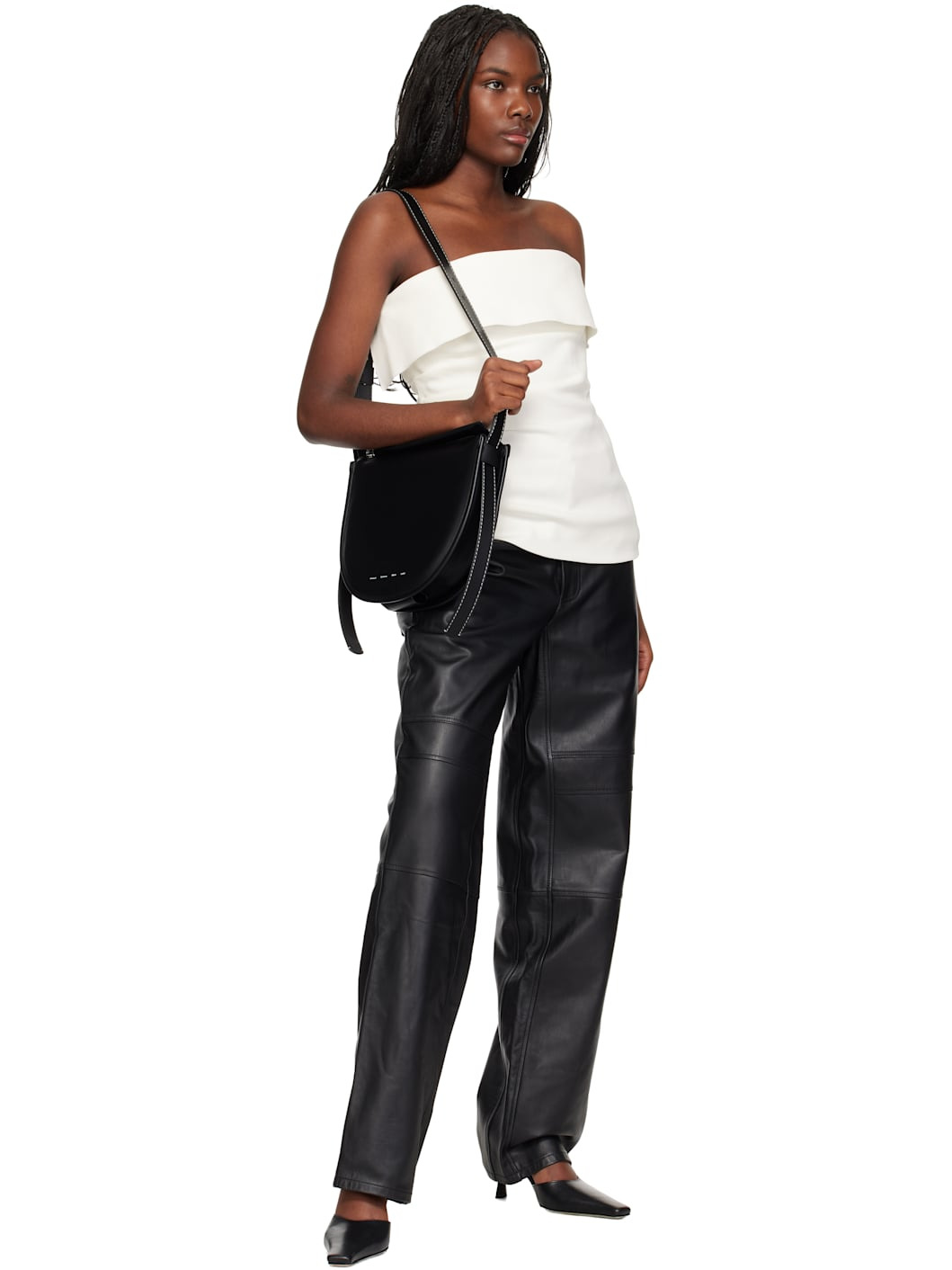 Black Selene Mules - 5
